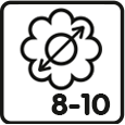 Durchmesser: 8 - 10 cm